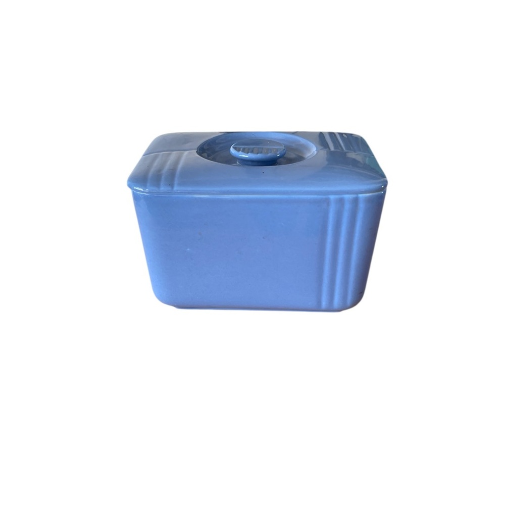 Westinghouse‎ Hall Vintage Blue Ceramic Refrigerator Container, 4" X 6"